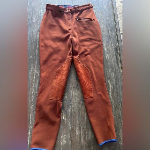 GERRY SCHUMACHER rust Equestrian  riding pants sz XS - Picture 1 of 13